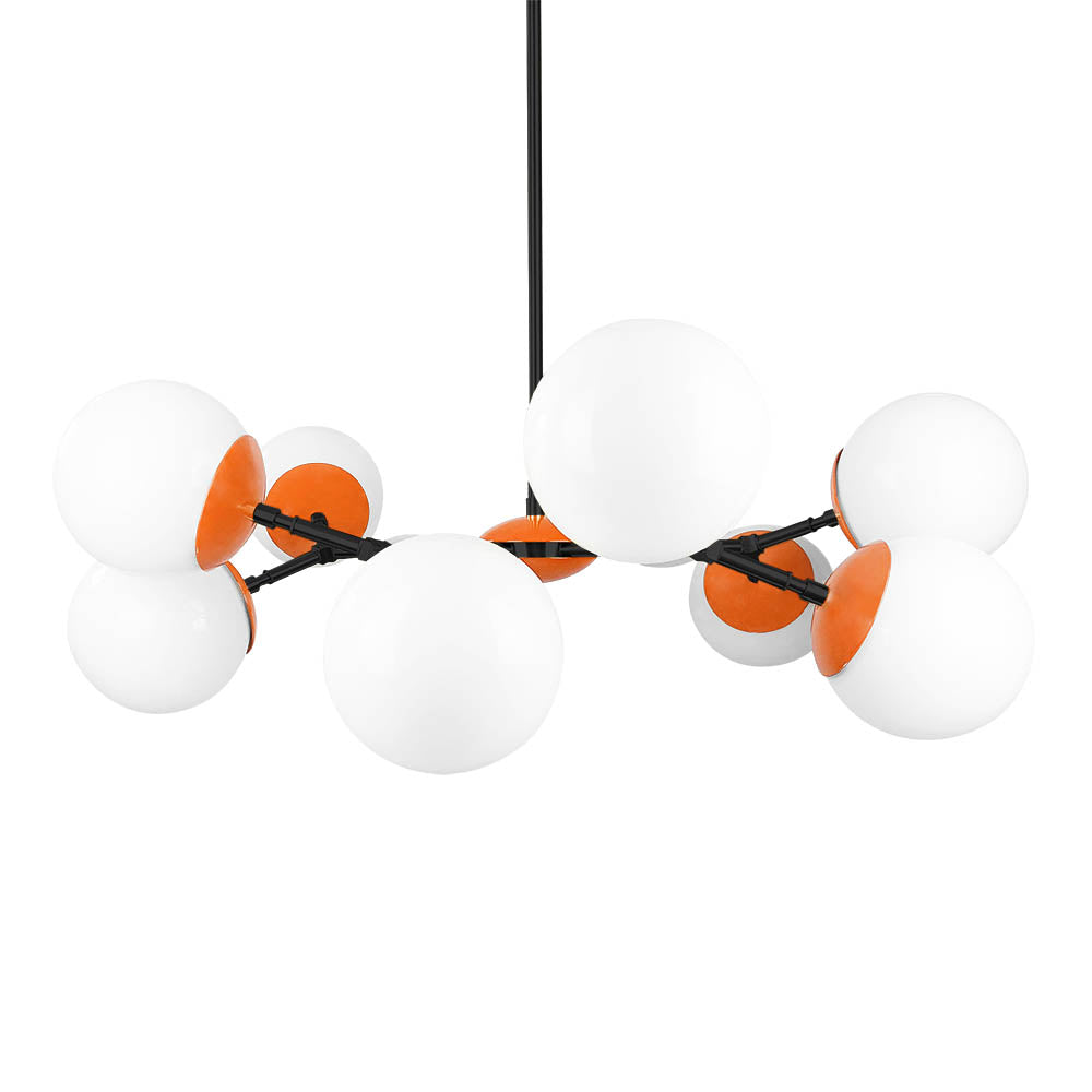 Black and orange color Crown chandelier 32" Dutton Brown lighting