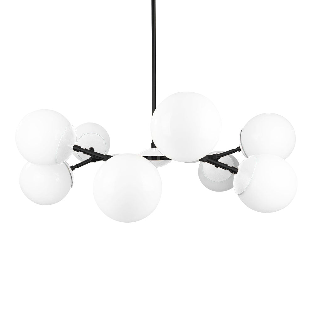 Black and white color Crown chandelier 32" Dutton Brown lighting