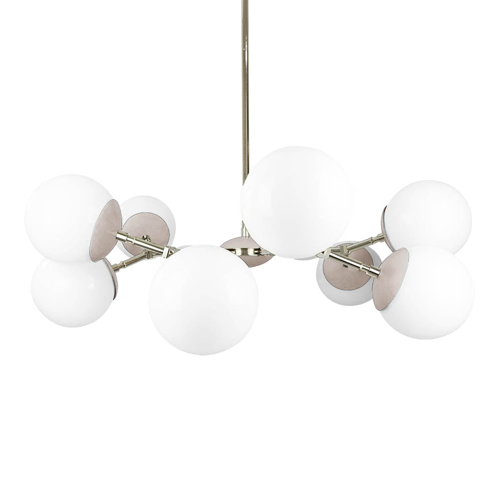 Nickel and barely color Crown chandelier 32" Dutton Brown lighting