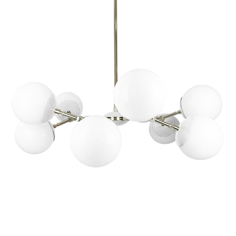 Nickel and chalk color Crown chandelier 32" Dutton Brown lighting