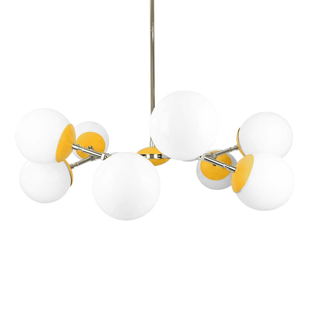 Nickel and ochre color Crown chandelier 32" Dutton Brown lighting