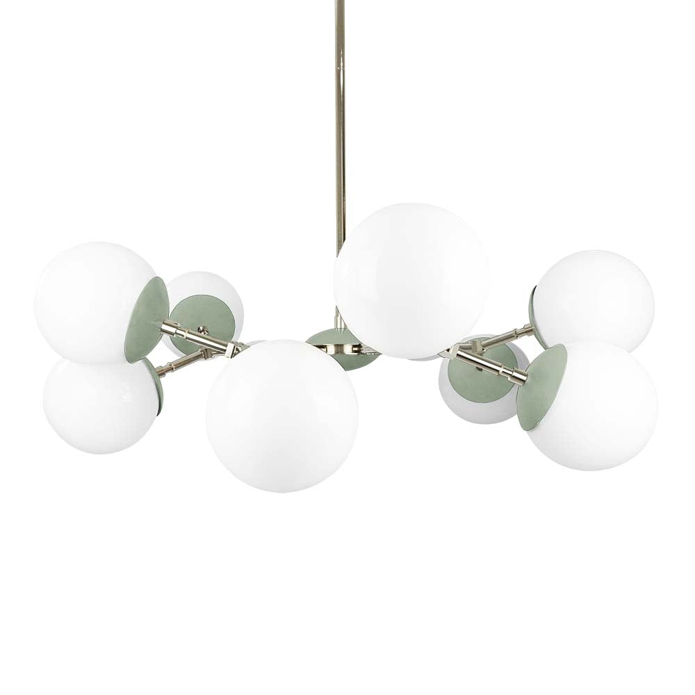 Nickel and spa color Crown chandelier 32" Dutton Brown lighting