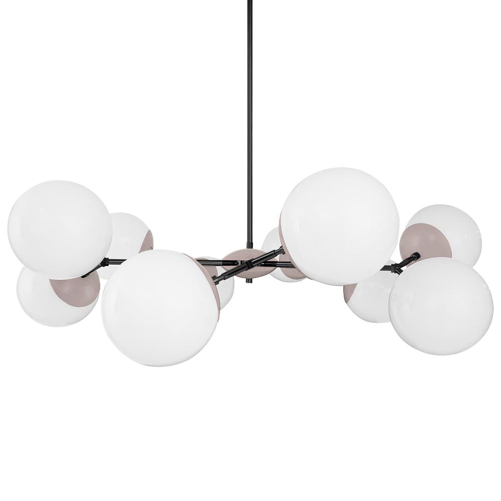 Black and barely color Crown chandelier 46" Dutton Brown lighting
