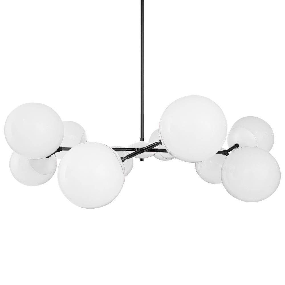 Black and white color Crown chandelier 46" Dutton Brown lighting