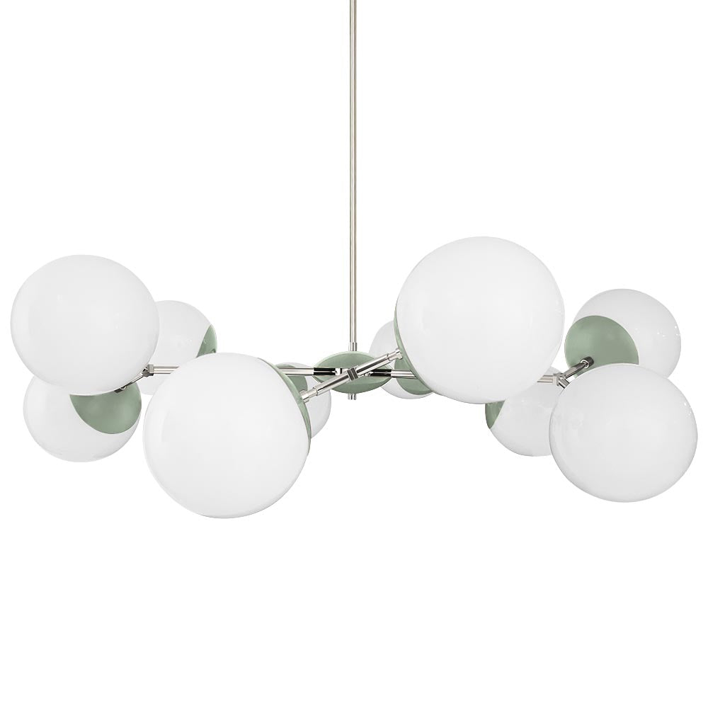Nickel and spa color Crown chandelier 46" Dutton Brown lighting