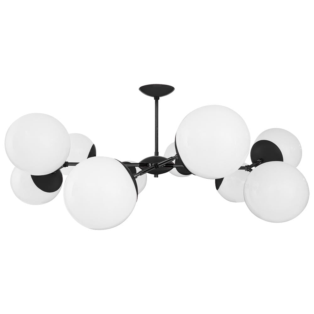 Black and black color Crown flush mount 46" Dutton Brown lighting