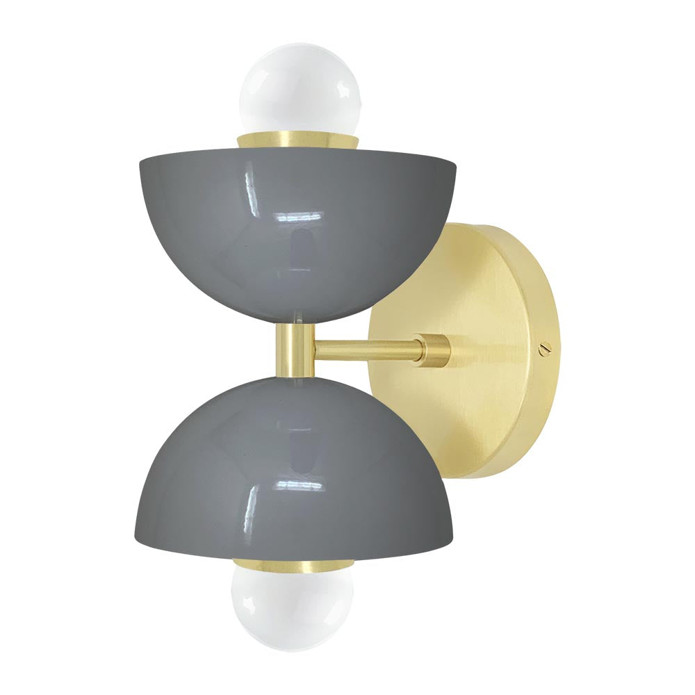 Brass and charcoal color Amigo sconce Dutton Brown lighting