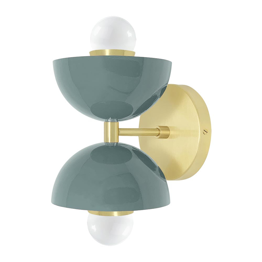 Brass and lagoon color Amigo sconce Dutton Brown lighting