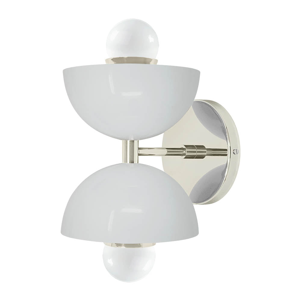 Nickel and chalk color Amigo sconce Dutton Brown lighting