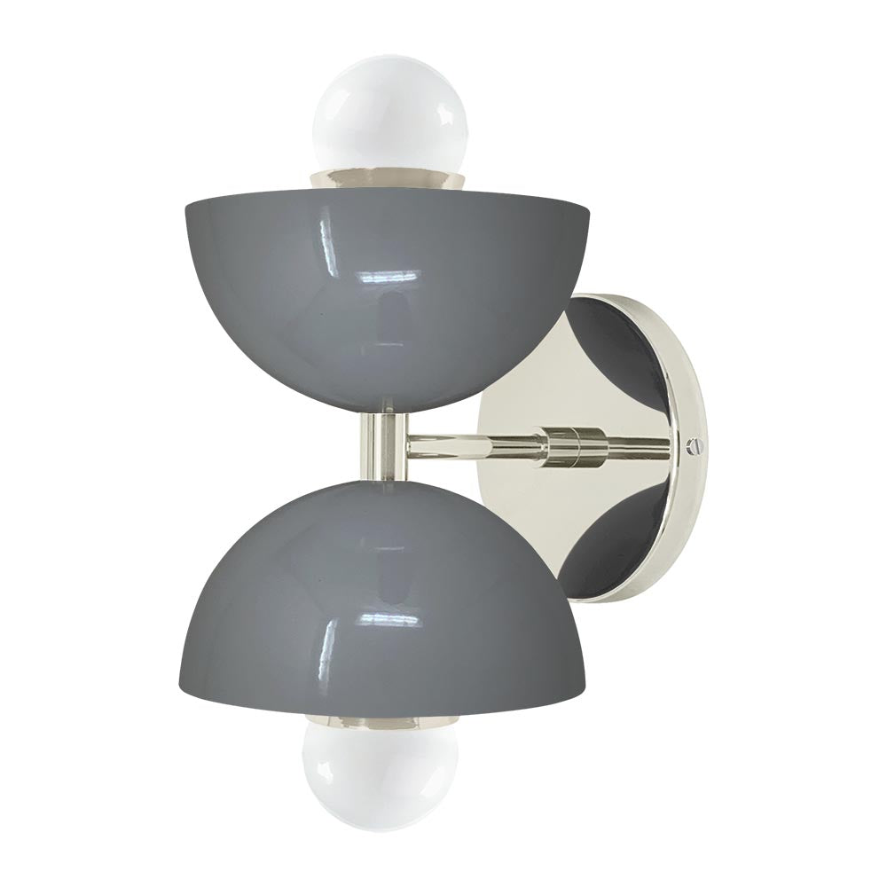 Nickel and charcoal color Amigo sconce Dutton Brown lighting