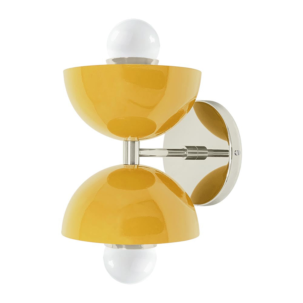 Nickel and ochre color Amigo sconce Dutton Brown lighting