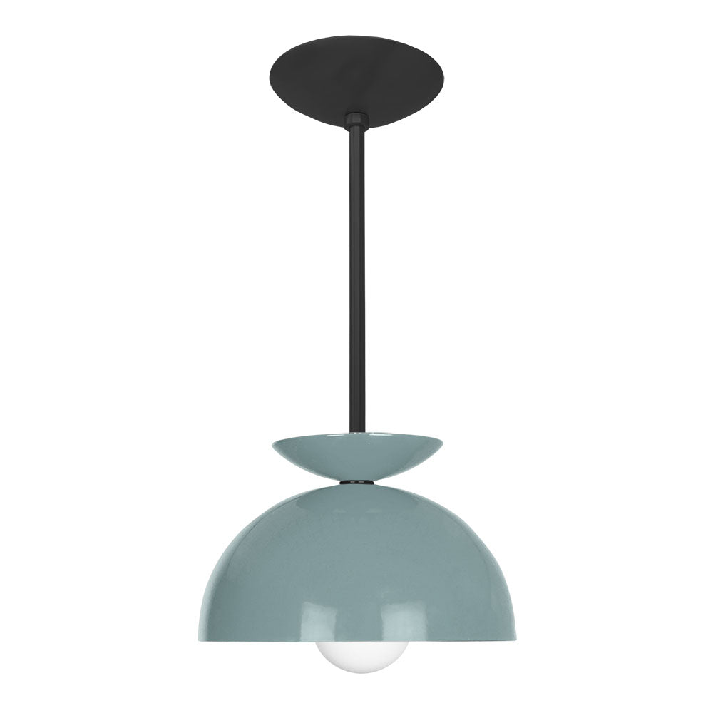 Black and lagoon color Echo pendant 10" Dutton Brown lighting