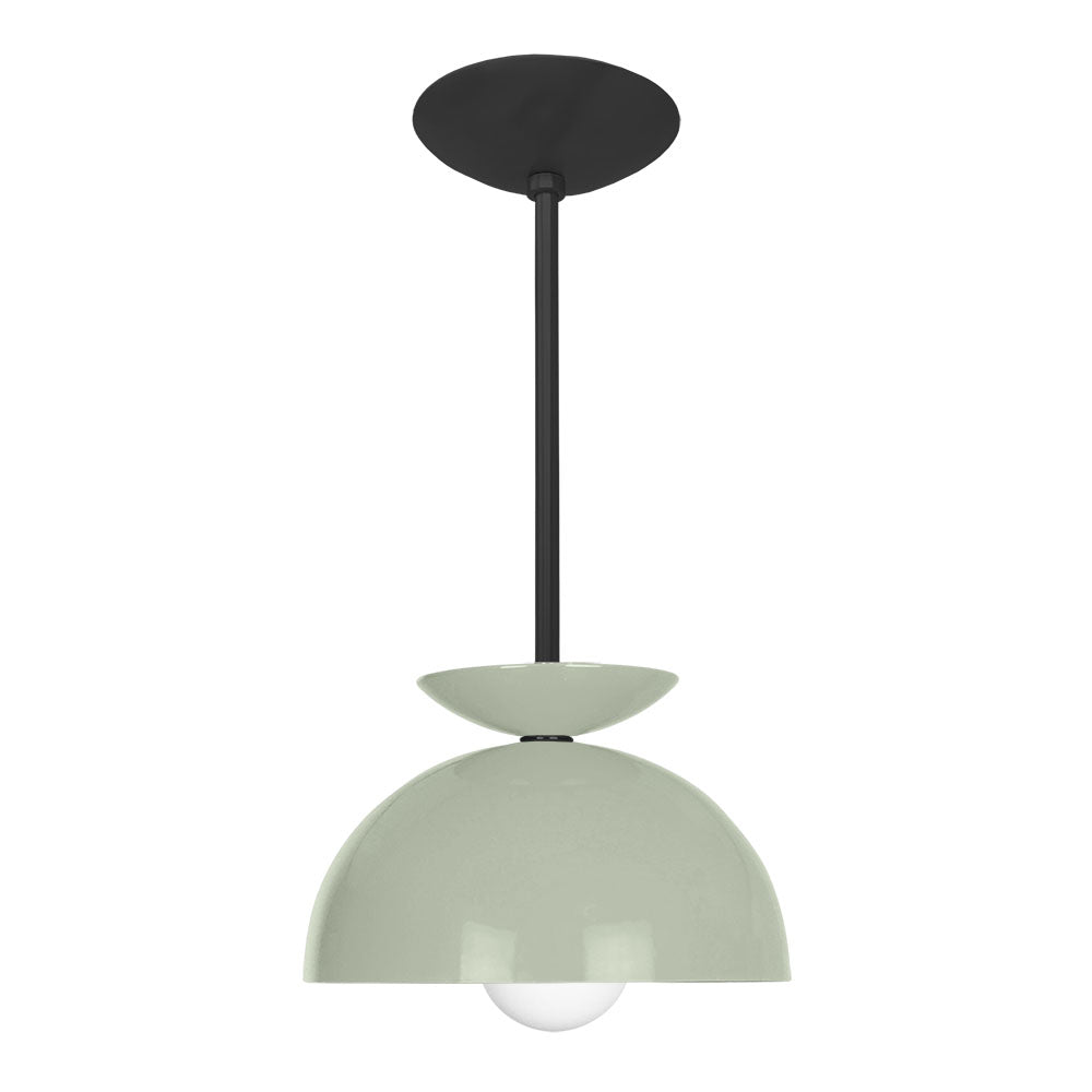 Black and spa color Echo pendant 10" Dutton Brown lighting