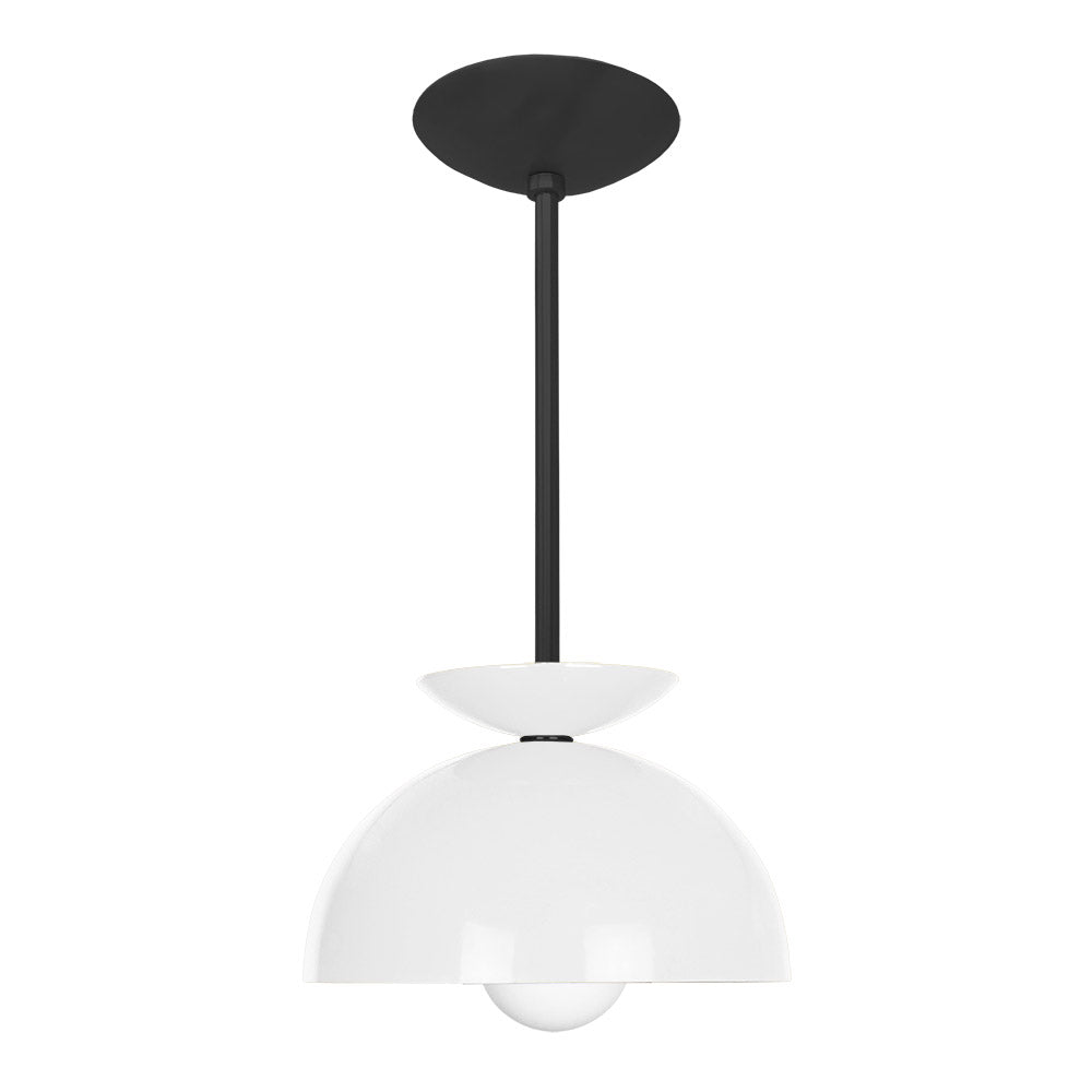 Black and white color Echo pendant 10" Dutton Brown lighting