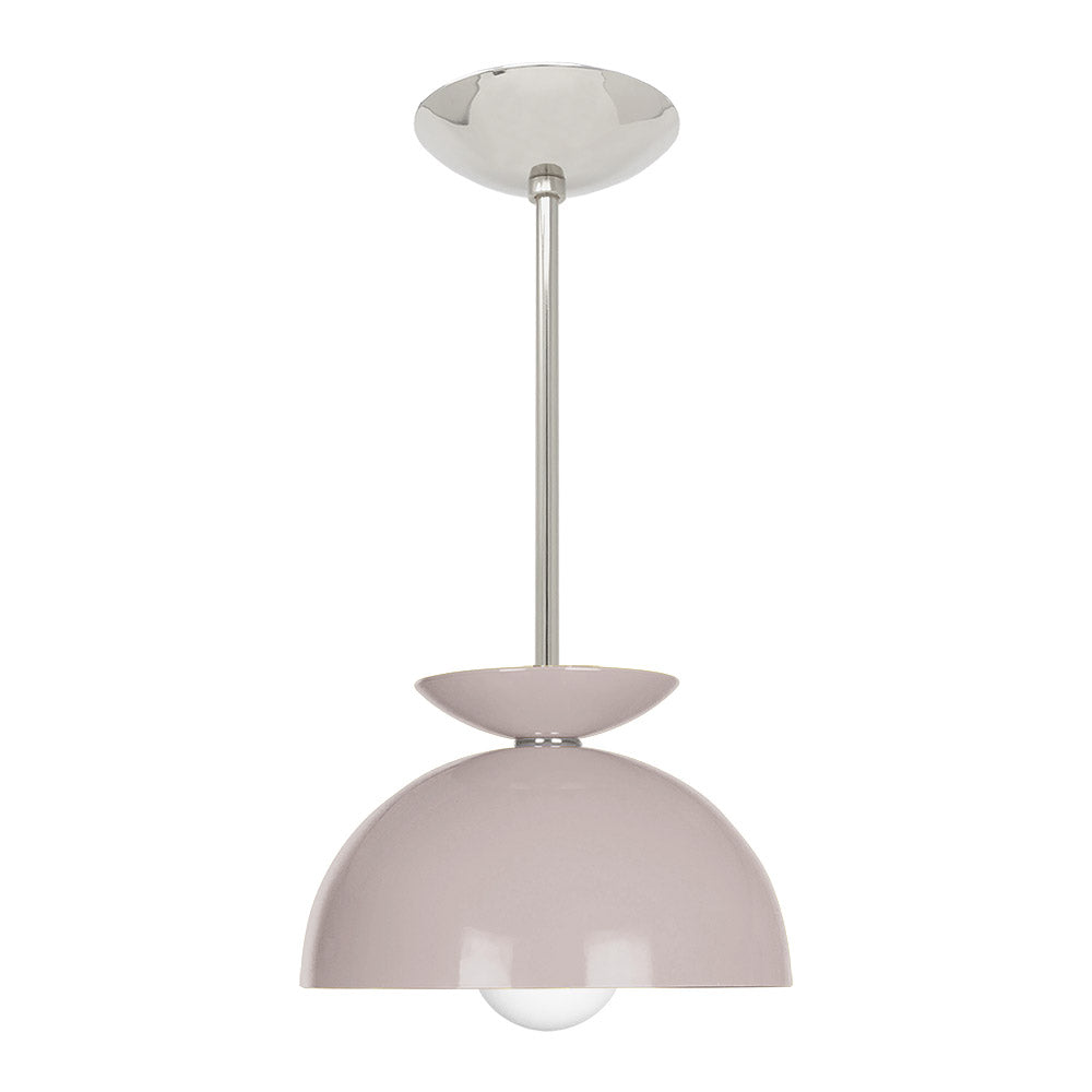 Nickel and barely color Echo pendant 10" Dutton Brown lighting