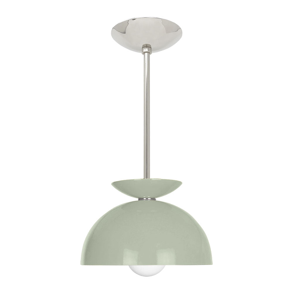 Nickel and spa color Echo pendant 10" Dutton Brown lighting
