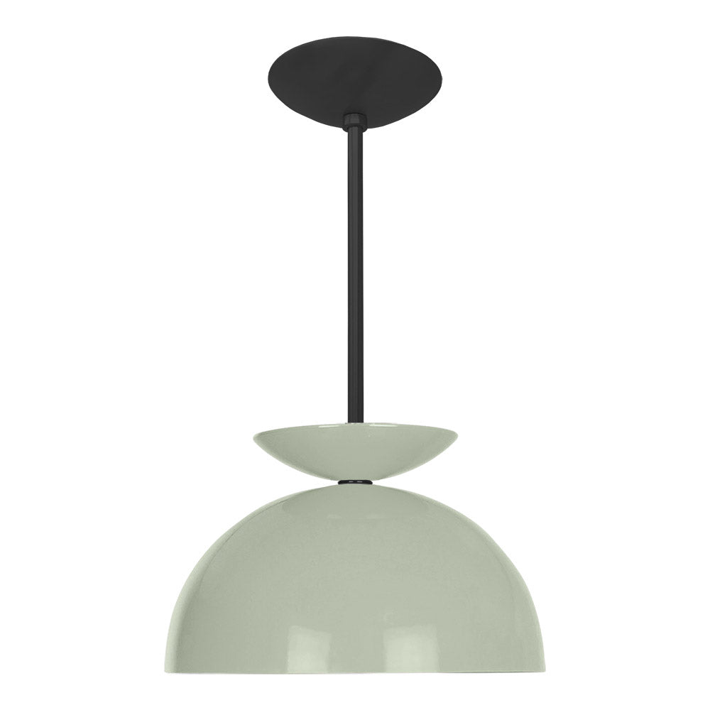 Black and spa color Echo pendant 12" Dutton Brown lighting