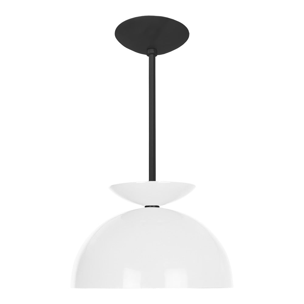 Black and white color Echo pendant 12" Dutton Brown lighting