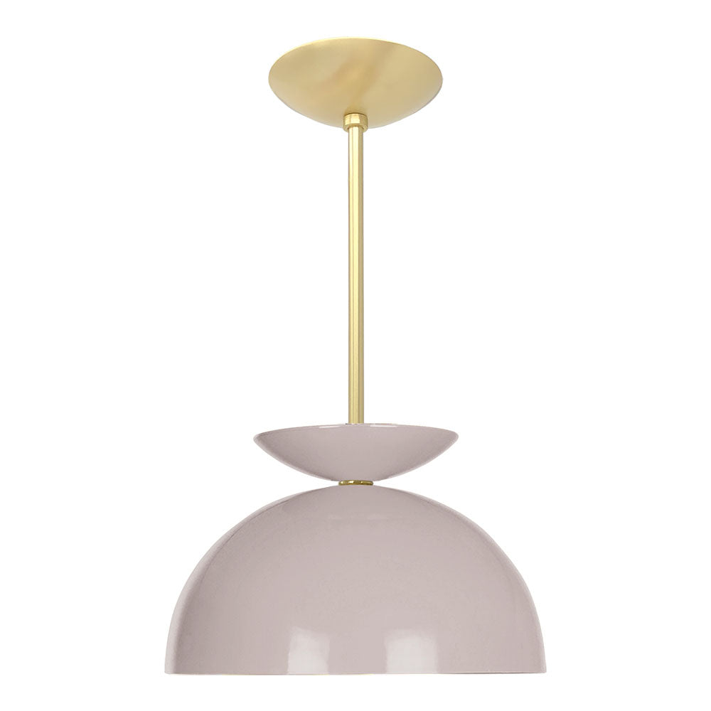 Brass and barely color Echo pendant 12" Dutton Brown lighting