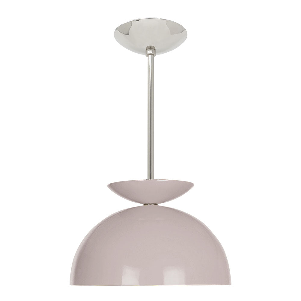 Nickel and barely color Echo pendant 12" Dutton Brown lighting