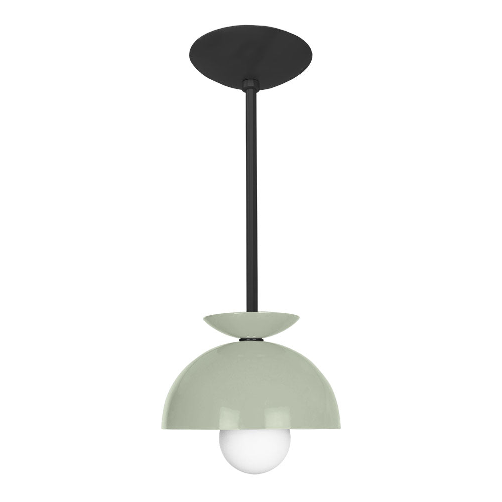 Black and spa color Echo pendant 8" Dutton Brown lighting