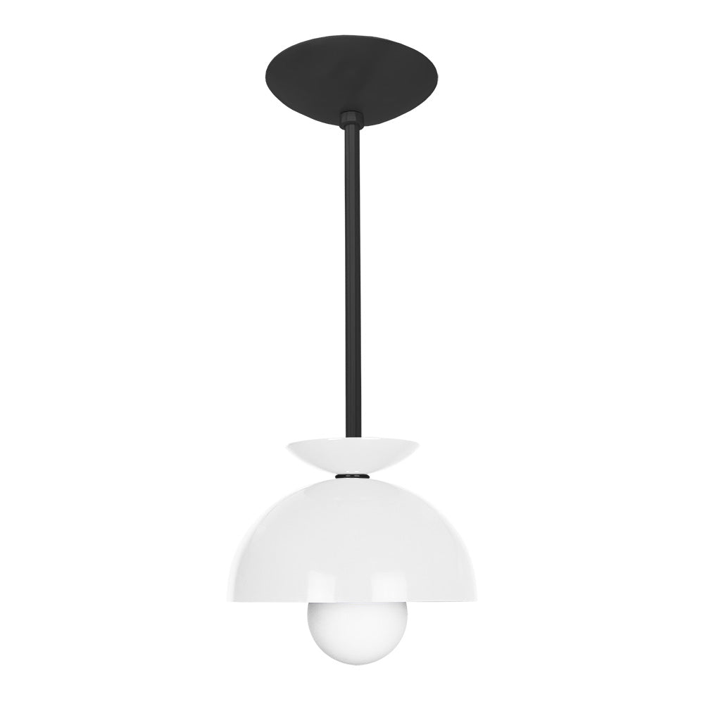 Black and white color Echo pendant 8" Dutton Brown lighting