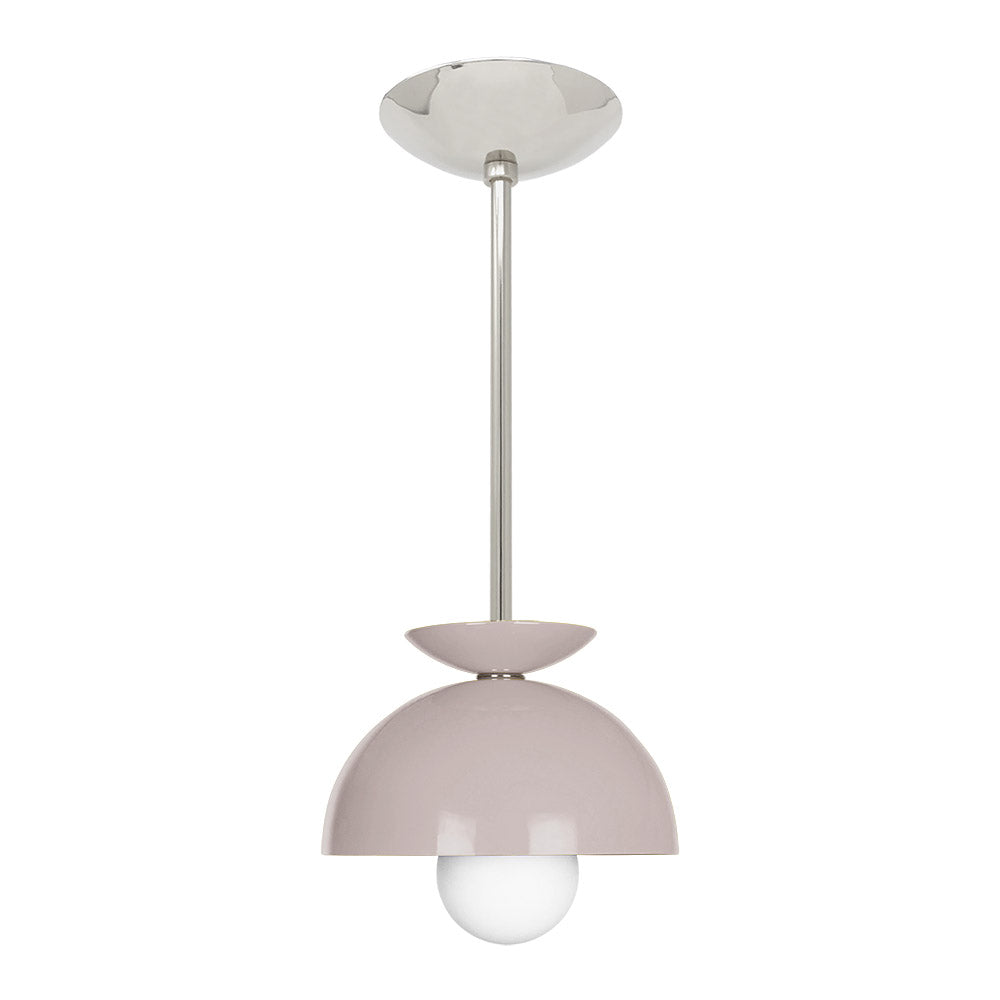 Nickel and barely color Echo pendant 8" Dutton Brown lighting