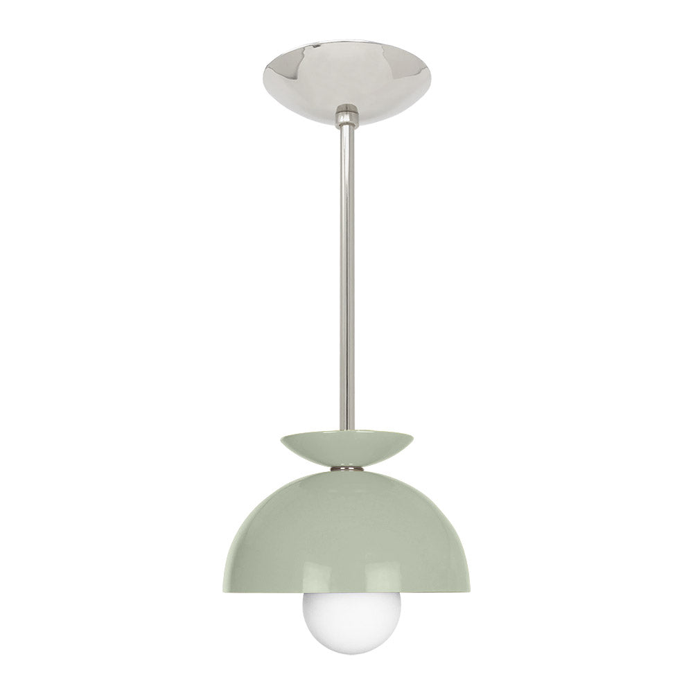 Nickel and spa color Echo pendant 8" Dutton Brown lighting