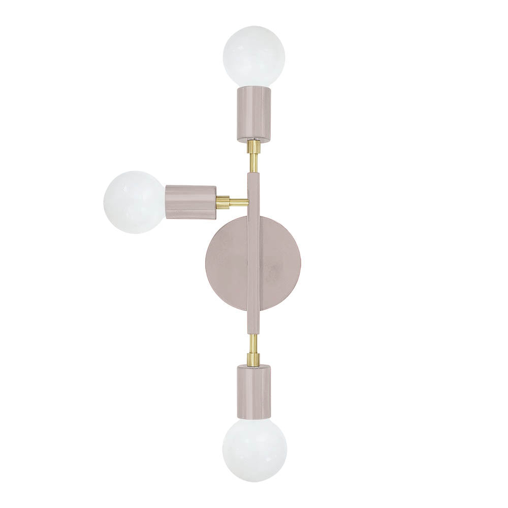 Brass and barely color Elite sconce left Dutton Brown lighting