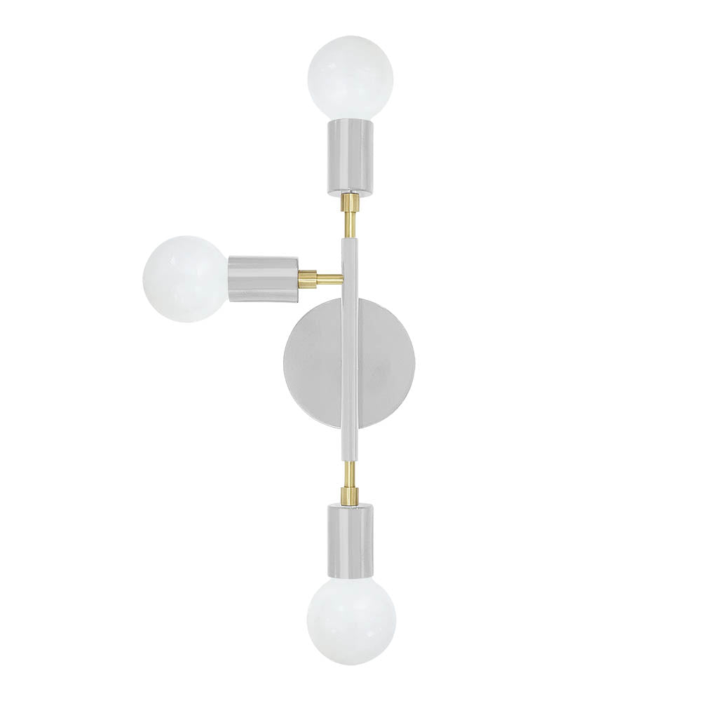 Brass and chalk color Elite sconce left Dutton Brown lighting