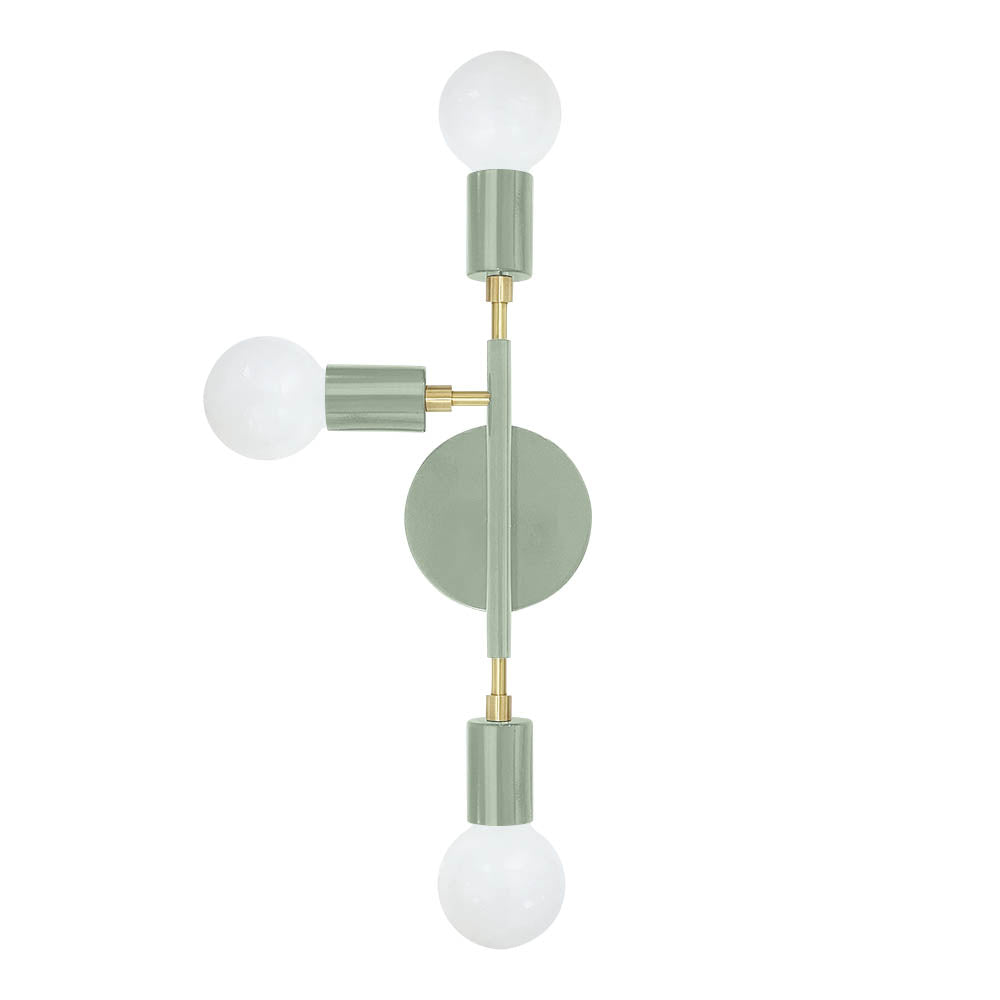 Brass and spa color Elite sconce left Dutton Brown lighting