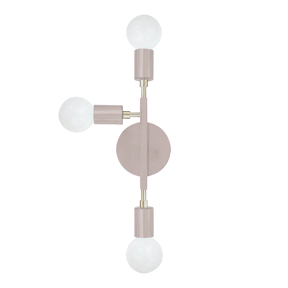 Nickel and barely color Elite sconce left Dutton Brown lighting