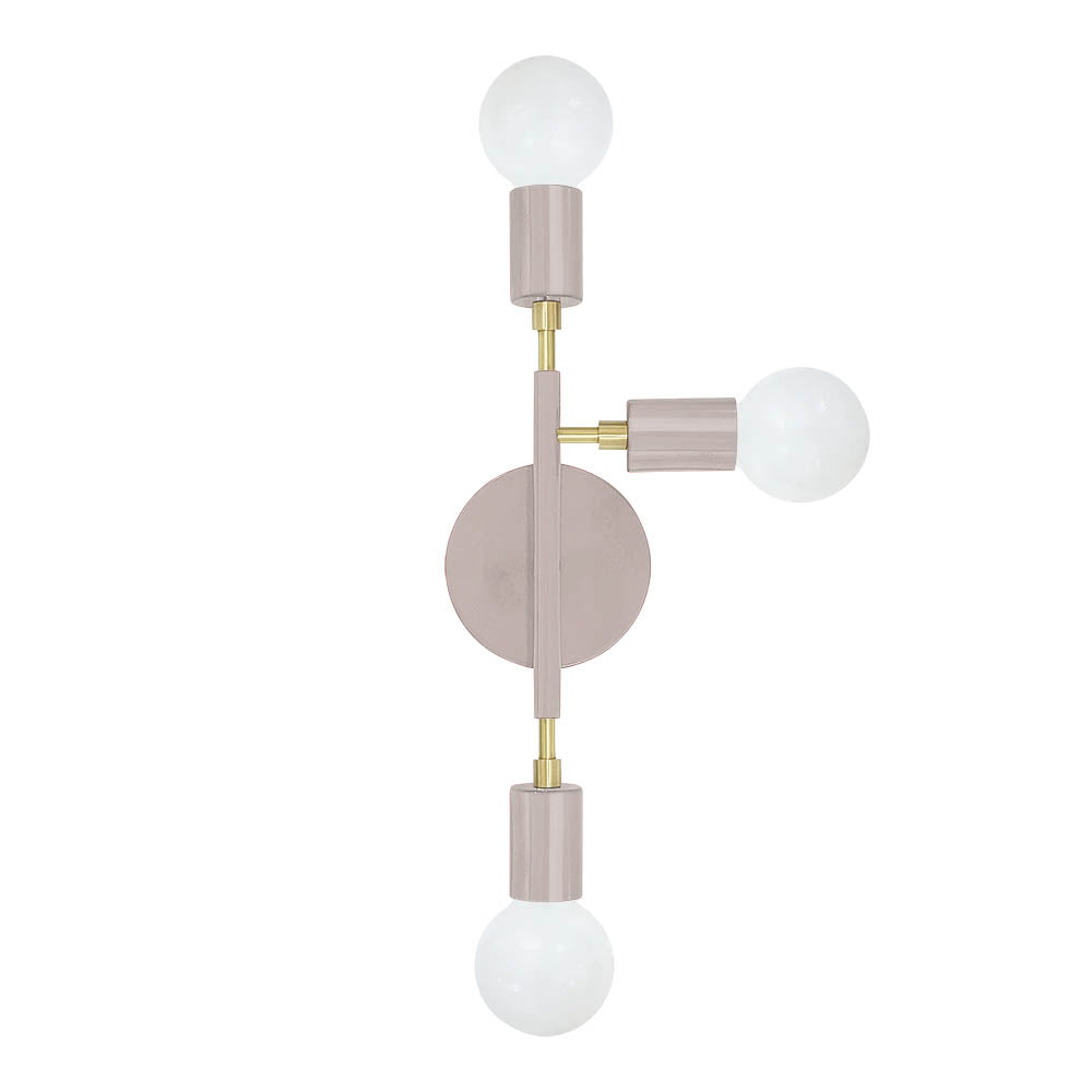 Brass and barely color Elite sconce right Dutton Brown lighting