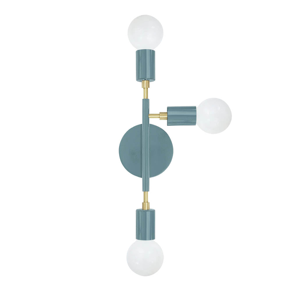 Brass and lagoon color Elite sconce right Dutton Brown lighting