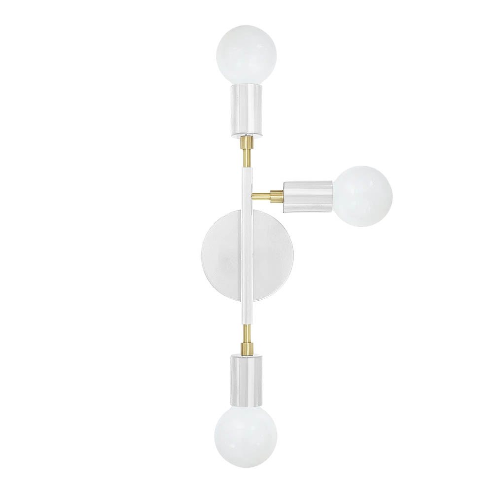 Brass and white color Elite sconce right Dutton Brown lighting