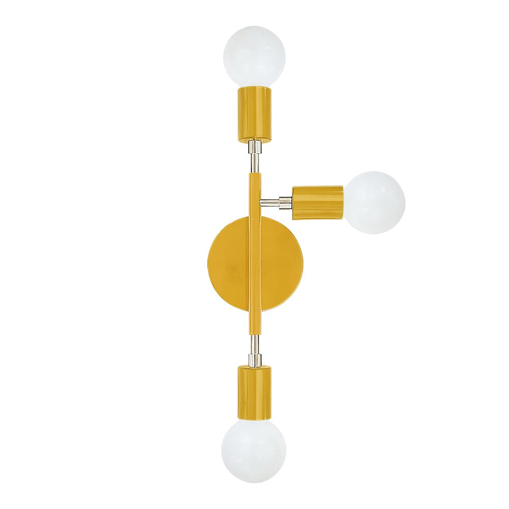 Nickel and ochre color Elite sconce right Dutton Brown lighting