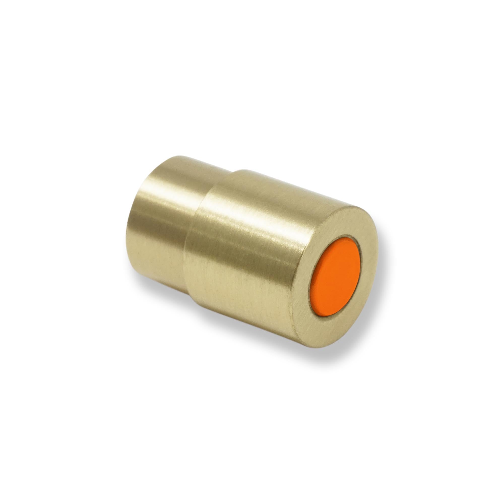 Brass and orange color Head knob Dutton Brown hardware