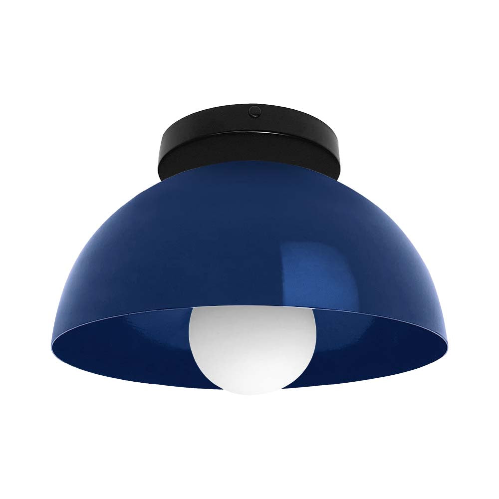 Black and cobalt color Hemi flush mount 10" Dutton Brown lighting