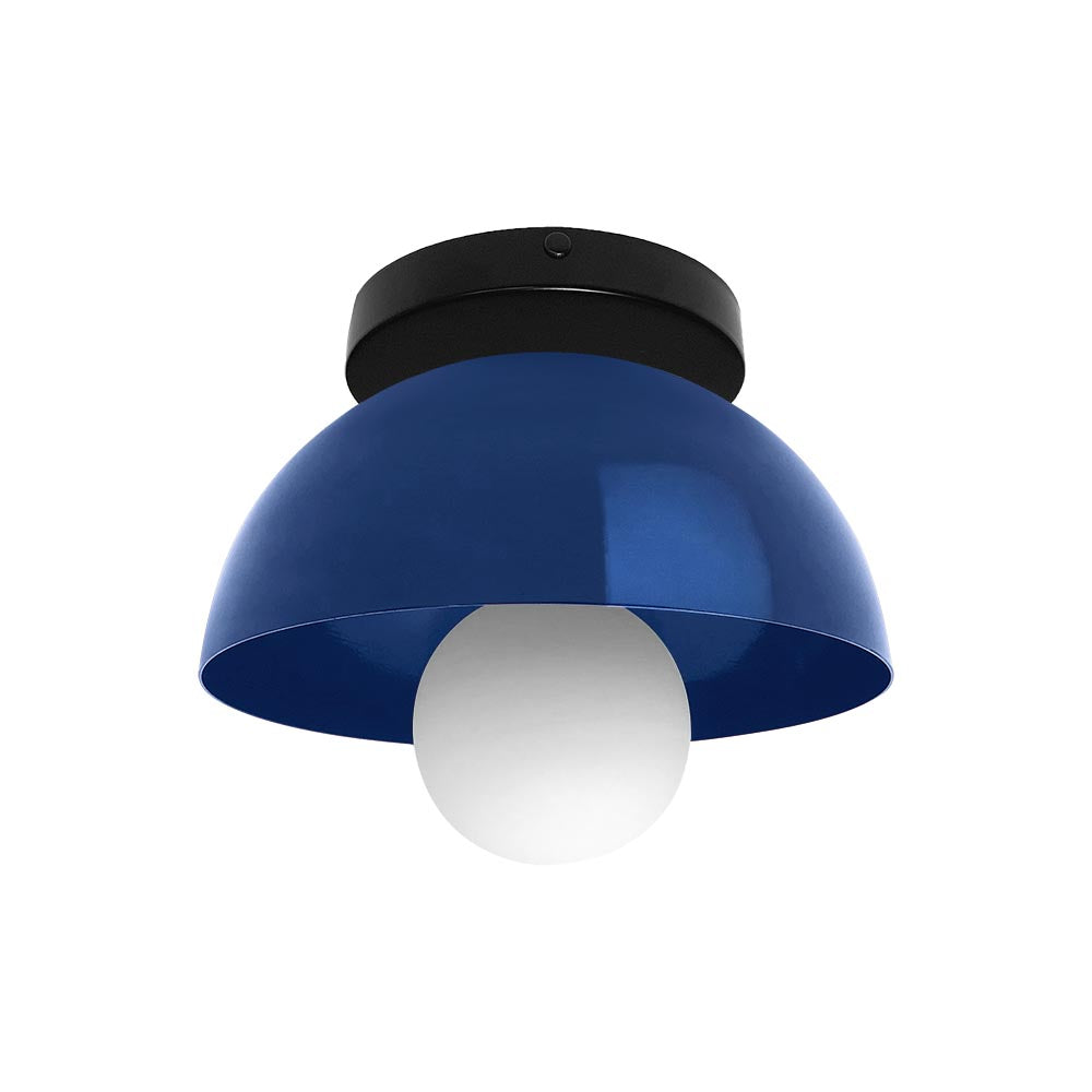 Black and cobalt color Hemi flush mount 8" Dutton Brown lighting