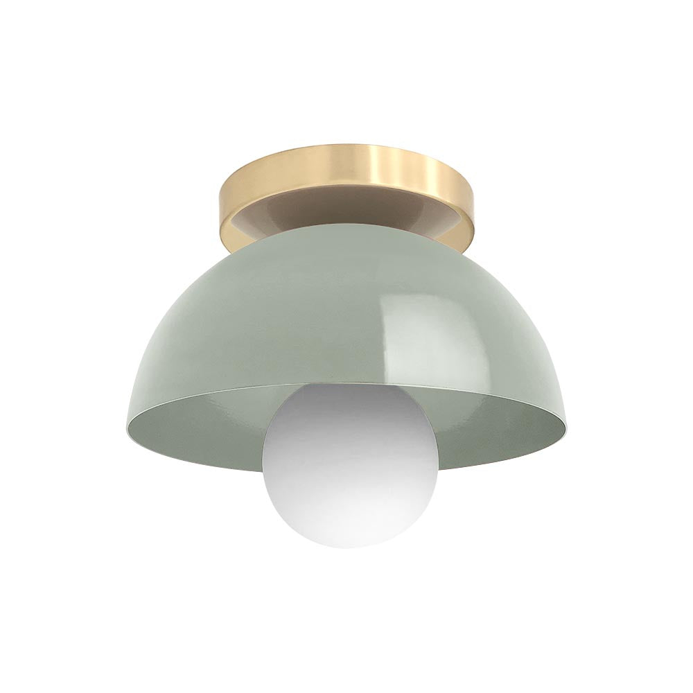 Brass and spa color Hemi flush mount 8" Dutton Brown lighting