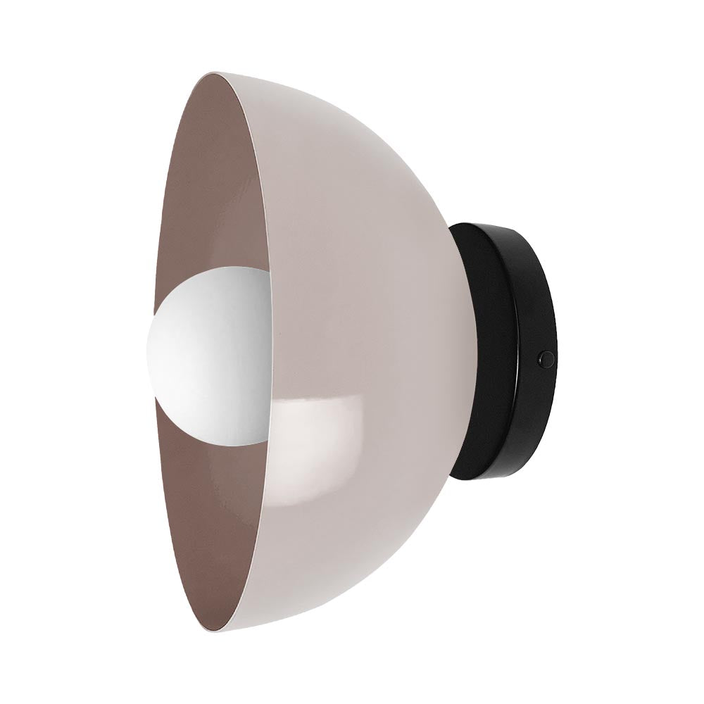 Black and barely color Hemi sconce 10" Dutton Brown lighting
