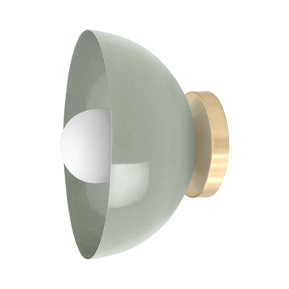 Brass and spa color Hemi sconce 10" Dutton Brown lighting