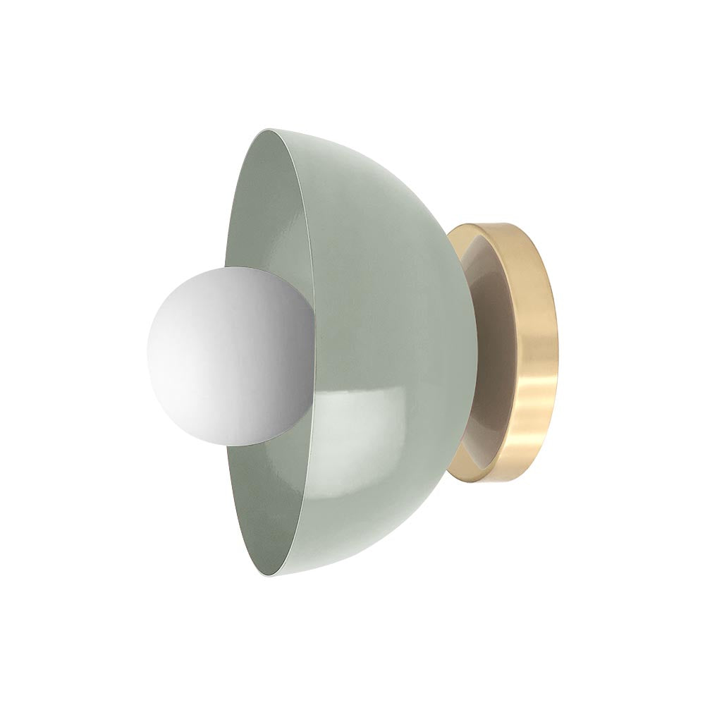 Brass and spa color Hemi sconce 8" Dutton Brown lighting