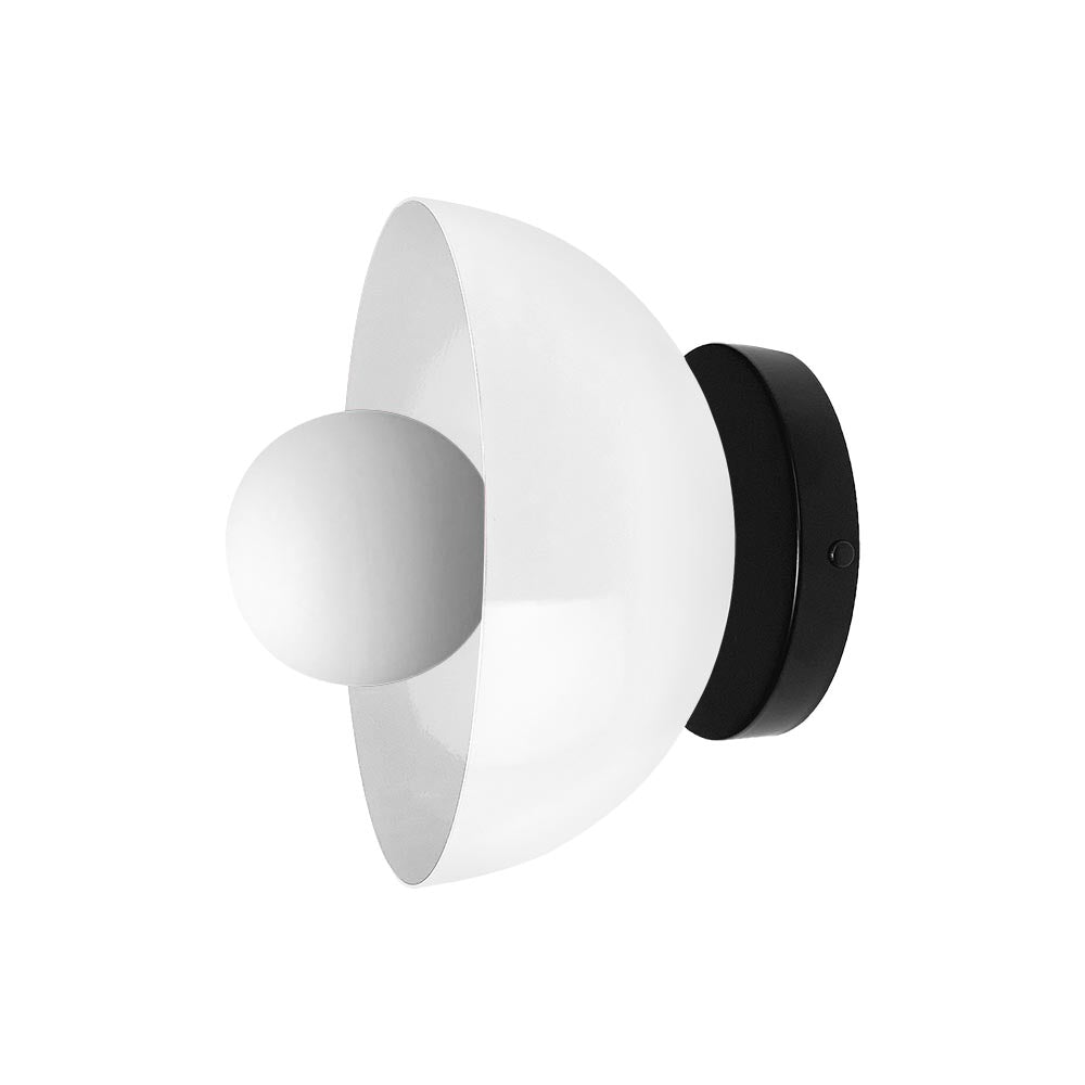 Black and white color Hemi sconce 8" Dutton Brown lighting