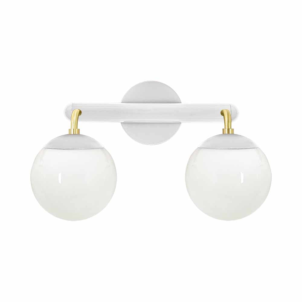 Brass and white color Legend 2 sconce Dutton Brown lighting