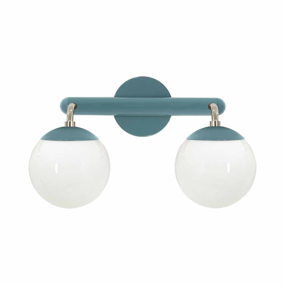 Nickel and python green color Legend 2 sconce Dutton Brown lighting