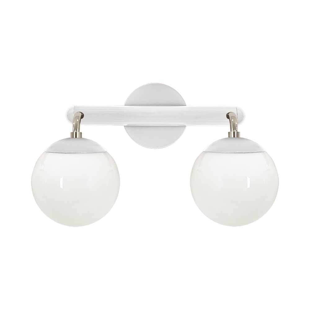 Nickel and white color Legend 2 sconce Dutton Brown lighting