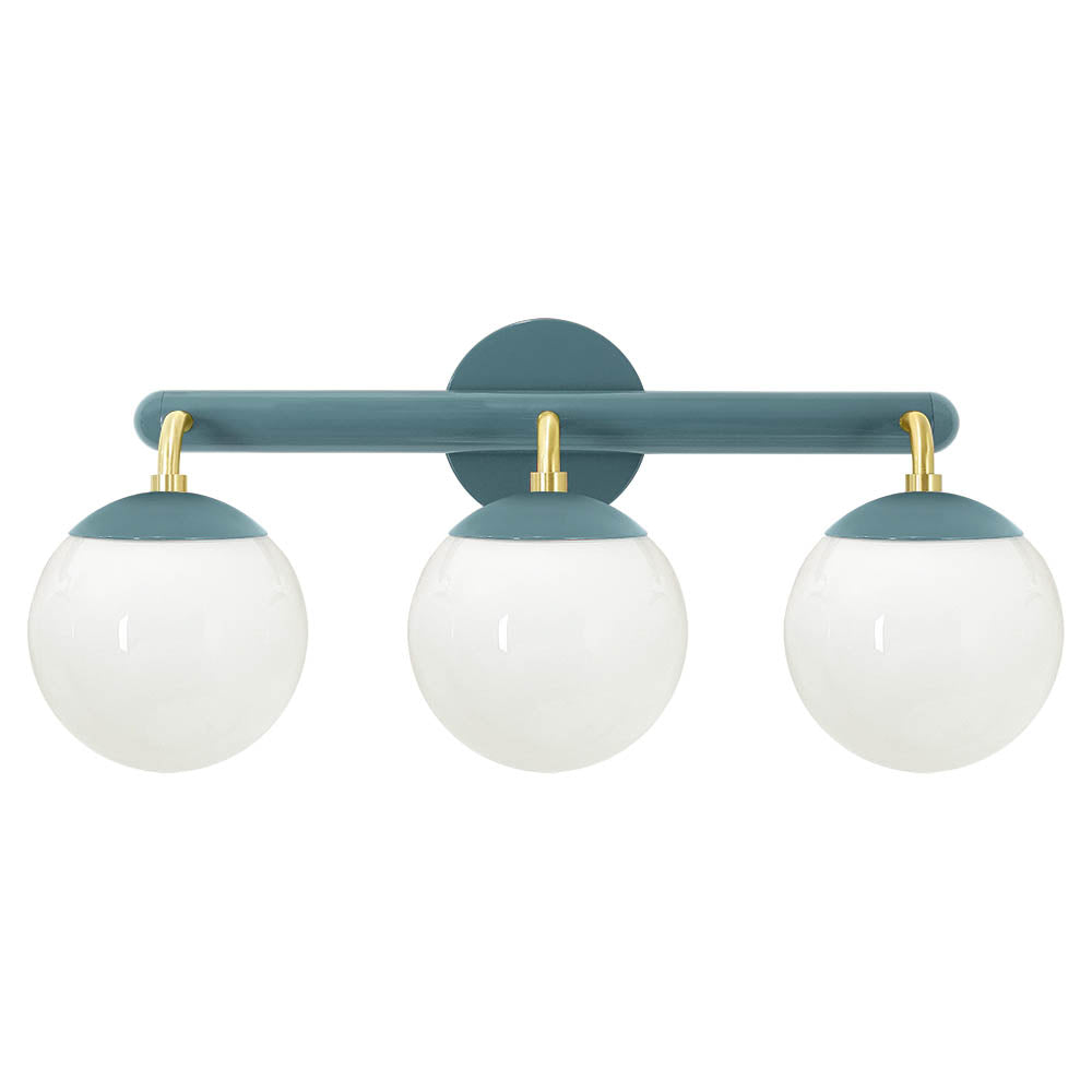 Brass and lagoon color Legend 3 sconce Dutton Brown lighting