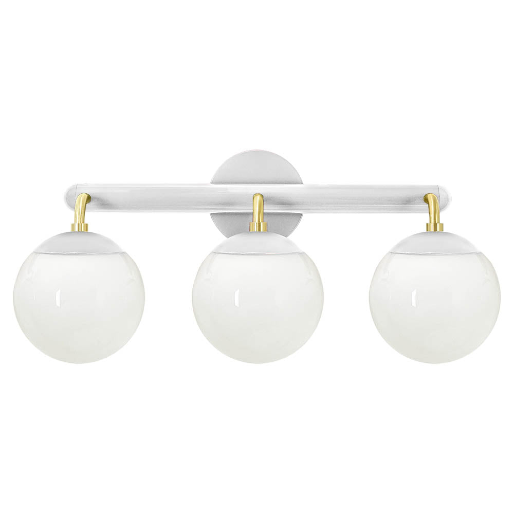 Brass and white color Legend 3 sconce Dutton Brown lighting