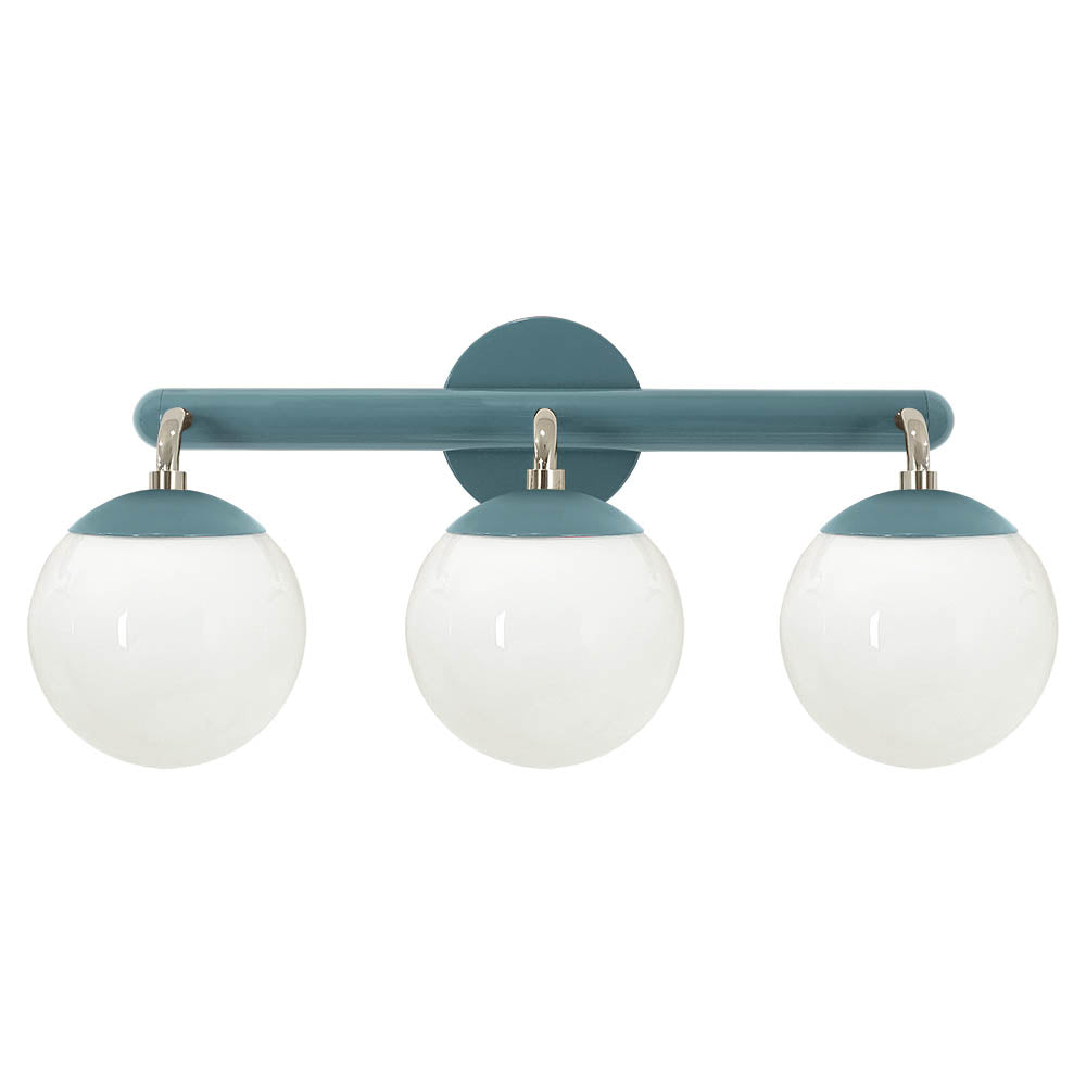 Nickel and python green color Legend 3 sconce Dutton Brown lighting